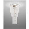 Vistosi MINIGIOGALI LAMPADARIO A SOFFITTO CA3 BIANCO MONTATURA BRONZO OPACO 7 LUCI ATTACCO E27