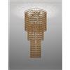 Vistosi MINIGIOGALI LAMPADARIO A SOFFITTO CA3 CRISTALLO ORO MONTATURA CROMO LUCIDO 7 LUCI ATTACCO E27