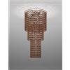 Vistosi MINIGIOGALI LAMPADARIO A SOFFITTO CA3 CRISTALLO RAME MONTATURA CROMO LUCIDO 7 LUCI ATTACCO E27