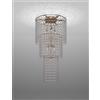 Vistosi MINIGIOGALI LAMPADARIO A SOFFITTO CA3 CRISTALLO TRASPARENTE MONTATURA BRONZO OPACO 7 LUCI ATTACCO E27