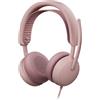 Logitech Zone Wired 2 Cuffie aziendali per Microsoft Teams, colore: rosa chiaro