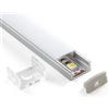 Pianeta Led Profilo in Alluminio 2 metri LP1010 per Strisce Led cover a scelta, Opaca