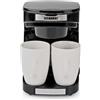 Melissa Macchina da caffè compatta - 2 tazze in porcellana - 0,25 l - 450 W - risparmio energetico - spegnimento automatico - filtro in nylon riutilizzabile - ideale per camper, case vacanze e piccole