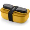 Guzzini - Store&Go, Set Lunch Box con Posate da Viaggio - Giallo Mango, 20x12xh7 cm - 900 cc - 171102236