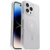 OtterBox Cover per iPhone 14 Pro Max Symmetry+ Clear per MagSafe, resistente a shock e cadute, sottile, testata 3x norme MIL-STD 810G, protezione antimicrobica, Trasparente