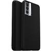 OtterBox Cover per Samsung Galaxy S21+ 5G Strada, Resistente a Shock e Cadute, Vero Cuoio, 2 Slot Carte di Credito, Testata 3X vs Norme Mil-Std 810G, Nero, Senza Retail Package