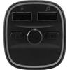 Ubric Trasmettitore FM Bluetooth per auto, adattatore Bluetooth per autoradio vivavoce, lettore MP3 wireless per accendisigari, doppie porte USB (5V/2.4A e 1A), supporto per schede e chiavette USB.