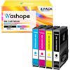 Washope Compatibili per 604XL Epson Cartucce Multipack Sostituzione (4-Pack)