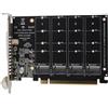 Acouto Scheda di Adattatore Avanzata con 4 Porte M.2 NVME SSD Reader Expansion per PCIE X16 M Chiave, Ideale per gli Appassionati di Giochi (f44)