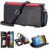 Tivenfezk Nadoli per Samsung Galaxy A23 4G/5G Crossbody Portafoglio Cerniera Custodia,Borsa con Spallina Slot per Schede Tasca Magnetico PU Pelle Flip Collo Cordino Spliced Cover