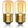 Luxvista 2W Dimmerabile Lampadine E27 LED Luce Calda 2200K, Lampadine Vintage Pygmy E27 T28 Lampadina Attacco Edison, 2-Pack