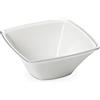 omada Design Ciotola Cucina da 1,3 L, Insalatiera in Acrilico Infrangibile, Lavabile in Lavastoviglie, Made in Italy, Linea Square, Bianco