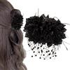 Generico Claw Clips | Mollette a barretta in chiffon con perline e nappe floreali - Grandi Mollette per Capelli,per Feste, Appuntamenti, Vacanze, Scuola, Matrimoni, Viaggi, Regali per Donne,
