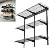 VEVOR Scaffale per Garage Portaoggetti da Parete 3 Ripiani 91,5x30,5 cm, Scaffale da Muro Carico Singolo max. 68 kg Portaoggetti da Officina Garage Lavanderia Organizzazione Oggetti, Nero
