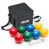 VEVOR Set di Bocce, 107 mm, con 8 Bocce in Resina, Pallino, Borsa per il Trasporto e Corda di Misurazione, 4 Colori Rosso Verde Blu Giallo, per 2-8 Giocatori, Set da Gioco per Spiaggia, Prato