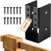 VEVOR Staffa per Travetti Scomparsa, a Flangia Nascosta per Esterni 51 x 46,5 x 94 mm con Viti, Staffa Leggeri in Acciaio per Travi da 49 x 92 mm, Altalena, Recinzione, Scivoli in Legno, 12 Pezzi