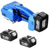 VEVOR Reggiatrice Elettrica 0,89-1,6 cm Tendireggia Elettrica per Reggette PP PET, con Schermo Digitale, 2 x 5000 mAh Reggiatrice Automatica Alimentata a Batteria per Pallet di Scatole da Imballaggio