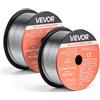 VEVOR Filo MIG per Saldatura E71T-11 da 0,9 mm 0,45 kg, in Acciaio Dolce Senza Gas con Pochi Schizzi per Saldatura ad Arco in Tutte le Posizioni, Autoprotetto per Uso Esterno, Confezione da 2 Rotoli