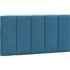 vidaXL Cuscino per testiera blu 100 cm in velluto