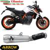 Arrow KTM 890 Duke R 2023 Terminale Di Scarico Per Moto Slip-On Pro-Race Titanio