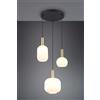 Trio Lampadario a sospensione LED Diva 3 luci Ø30cm ottone satinato