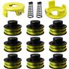 YWNYT Bobina di filo per decespugliatore per Ryobi RAC118 RLT3525S, 1,2 mm x 8,4 m bobina di ricambio per decespugliatore tagliaerba decespugliatore con coperchio e molla (9+2+2)