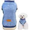 COACOM 1 pezzo di tessuto verticale blu per animali domestici, maglione per animali domestici, felpa con cappuccio per animali domestici, maglione per cani di piccola taglia, tessuto per cani, adatto per