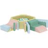 AIYAPLAY Set 15 Blocchi Morbidi per Bambini Modulabili e 200 Palline da Interno