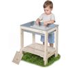 roba Outdoor + Tavolo da Gioco "Tiny" con Vaschetta da Gioco - Tavolo per Sabbia e Fango Resistente alle Intemperie in Legno Massello - Da 18 Mesi - Naturale Non Trattato