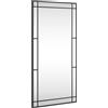 vidaXL Specchio da Parete Nero 50x100 cm Rettangolare in Ferro, Specchio a Muro, Specchio da Soggiorno, Specchio Camera da Letto, Specchio
