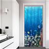 Xiaoterna tenda da doccia Vita marina subacquea Tenda da bagno Tartarughe Corallo Lavabile in lavatrice Tessuto impermeabile 90x180cm