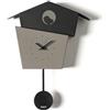 Arti & Mestieri Picchiarello - Orologio a pendolo da parete di Design 100% Made in Italy - in Ferro, 36 x 45h cm (Nero, fango e nero)