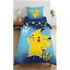 Halantex Pokémon Pikachu Copripiumino Singolo 140x200 + Federa 70x90 Microfibra