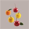 LUCGEL SRL Stampo in Silicone 3D per Frutta Realistica Mela Ciliegia e Pesca dm 39 mm H 30 mm