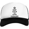 Capzy Keep Calm And Love Karaoke Berretto da Baseball Unisex Ragazzi Nero Bianco Baseball cap Kids White Black