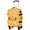 CARTOON Valigia Trolley Cabina Simba 55x35x20 cm Morbida Poliestere Bagaglio a Mano 4 Ruote Porta USB Tasche Frontali Manico Allungabile e Serratura TSA 44 Litri Simba