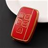 Car Passion Cover Guscio Chiave TPU Lucida Compatibile Con Land Rover Discovery 4 Ranger Rover Sport Evoque Jaguar XE XF XJ F-Pace F-Type Silicone Custodia Protezione Telecomando Auto Dorato (Rosso - Oro)