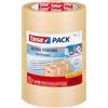 tesapack Ultra Forte, Nastro Adesivo d'Imballaggio in PVC Solido e Sicuro, Transparent, 3x 66 m x 50 mm