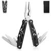 URAQT Coltello Multiuso, 12 in 1 Pinza Multifunzione in Acciaio Inox, Multiutensile, con taglia lama, cavatappi, lima per unghie, per DIY, campeggio, Idee Regalo Uomo Compleanno Regalo Anniversario