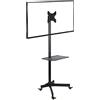 Ergosolid Regolabile supporto da pavimento per televisori LCD LED da 19-37 pollici (diagonale 48cm - 94cm), fino a 20 kg con VESA, max 200x200mm