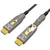 Equip Cavo HDMI 2.1 Detachable Type D + A AOC Equip Tipo D Micro-HDMI a Tipo A-HDMI standard 20m Nero [119473]