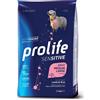PROLIFE DOG ADULT SENSITIVE MEDIUM/LARGE AGNELLO & RISO 10 KG.