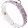 FERPLAST LUX C15/28 COLLARE ECOPELLE (15 MM. x 28 CM.) VIOLA/BIANCO