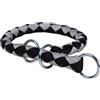 TRIXIE CAVO COLLARE SEMISTRANGOLO TG. M-L (43-51 CM. / Ø 18 MM.) NERO/ARGENTO