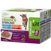 TRAINER NATURAL TRAINER CAT ADULT STERILISED MERLUZZO/TACCHINO/TONNO/MANZO MULTIPACK (24 x 85 GR.)