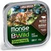 MONGE BWILD CAT GRAIN FREE ADULT LARGE BREEDS PATE' BUFALO & ORTAGGI 100 GR.