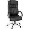HJH Office 724000 XXL G 600 Sedia direzionale in similpelle con schienale extra alto, regolabile in altezza, Beige, 724000