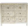 Kare Design Comò Alhambra, Argento, 6 Cassetti, Stile Moderno Romantico, Stile Shabby, Stile Etno, Soggiorno, Corridoio, Camera da Letto, Cameretta, 88x108x38cm (A/L/P)