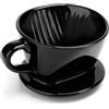 Yurhuit Tazza con Filtro per caffè, Gocciolatore per caffè in Ceramica Nera A Tazza Singola, Portagocce per Filtro Riutilizzabile S