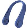 TIMEMEET Ventilatore portatile da collo, senza pale, con 3 velocità, raffreddamento a 360°, ricaricabile tramite USB, ventilatore personale per uomini, donne, bambini, casa all'aperto (blu)